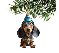 Ornamenti natalizi per cani | Ornamento per albero di Natale in acrilico,Decorazione e pendente per auto per cani, regali di Natale e festivi per gli amanti dei e decorazioni natalizie a tema per