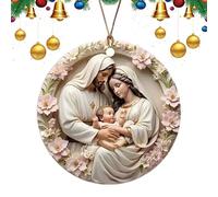 Ornamenti natalizi per presepe, in acrilico 2D, ricordo della sacra famiglia, per la nascita di Gesù, per uomini, famiglia, amici, vicini, colleghi, insegnanti