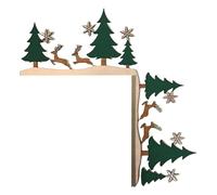 Ornamenti natalizi per telaio della porta accessori angolari per porte in metallo, decorazione per finestre da parete festiva alla moda