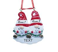 Ornamenti Natalizi Personalizzati 2025, Decorazione Natalizia con Statuetta di Gnomo, Decorazioni Natalizie Personalizzate con Nome, Regali Decorativi per l'albero di Natale da Regalare a Genitori