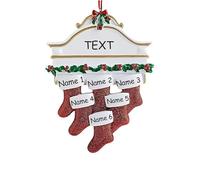 Ornamenti Natalizi Personalizzati 2025, Decorazioni Natalizie a Forma di Calza, Decorazioni Natalizie Personalizzate con Nome, Regali Decorativi per l'albero di Natale da Regalare a Genitori e Amici