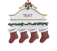 Ornamenti Natalizi Personalizzati 2025, Decorazioni Natalizie a Forma di Calza, Decorazioni Natalizie Personalizzate con Nome, Regali Decorativi per l'albero di Natale da Regalare a Genitori e Amici