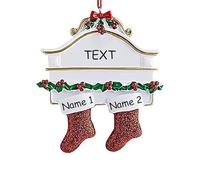 Ornamenti Natalizi Personalizzati 2025, Decorazioni Natalizie a Forma di Calza, Decorazioni Natalizie Personalizzate con Nome, Regali Decorativi per l'albero di Natale da Regalare a Genitori e Amici