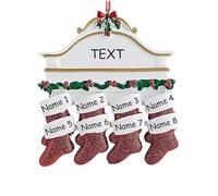 Ornamenti Natalizi Personalizzati 2025, Decorazioni Natalizie a Forma di Calza, Decorazioni Natalizie Personalizzate con Nome, Regali Decorativi per l'albero di Natale da Regalare a Genitori e Amici
