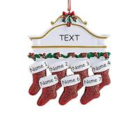 Ornamenti Natalizi Personalizzati 2025, Decorazioni Natalizie a Forma di Calza, Decorazioni Natalizie Personalizzate con Nome, Regali Decorativi per l'albero di Natale da Regalare a Genitori e Amici