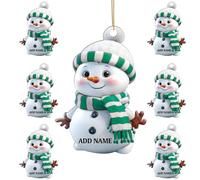 Ornamenti Natalizi Personalizzati 2025, Decorazioni Natalizie Colorate a Forma di Pupazzo di Neve, Decorazioni Natalizie Personalizzate con Nome, Regali Natalizi per la Famiglia e gli Amici