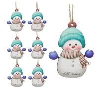 Ornamenti Natalizi Personalizzati 2025, Decorazioni Natalizie Colorate a Forma di Pupazzo di Neve, Decorazioni Natalizie Personalizzate con Nome, Regali Natalizi per la Famiglia e gli Amici