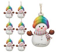 Ornamenti Natalizi Personalizzati 2025, Decorazioni Natalizie Colorate a Forma di Pupazzo di Neve, Decorazioni Natalizie Personalizzate con Nome, Regali Natalizi per la Famiglia e gli Amici
