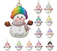Ornamenti Natalizi Personalizzati 2025, Decorazioni Natalizie Colorate a Forma di Pupazzo di Neve, Decorazioni Natalizie Personalizzate con Nome, Regali Natalizi per la Famiglia e gli Amici