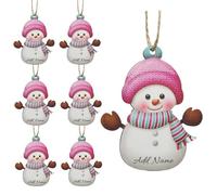 Ornamenti Natalizi Personalizzati 2025, Decorazioni Natalizie Colorate a Forma di Pupazzo di Neve, Decorazioni Natalizie Personalizzate con Nome, Regali Natalizi per la Famiglia e gli Amici