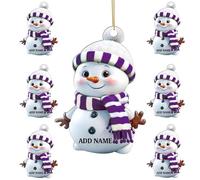 Ornamenti Natalizi Personalizzati 2025, Decorazioni Natalizie Colorate a Forma di Pupazzo di Neve, Decorazioni Natalizie Personalizzate con Nome, Regali Natalizi per la Famiglia e gli Amici