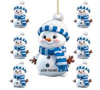 Ornamenti Natalizi Personalizzati 2025, Decorazioni Natalizie Colorate a Forma di Pupazzo di Neve, Decorazioni Natalizie Personalizzate con Nome, Regali Natalizi per la Famiglia e gli Amici