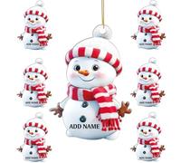 Ornamenti Natalizi Personalizzati 2025, Decorazioni Natalizie Colorate a Forma di Pupazzo di Neve, Decorazioni Natalizie Personalizzate con Nome, Regali Natalizi per la Famiglia e gli Amici