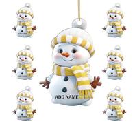 Ornamenti Natalizi Personalizzati 2025, Decorazioni Natalizie Colorate a Forma di Pupazzo di Neve, Decorazioni Natalizie Personalizzate con Nome, Regali Natalizi per la Famiglia e gli Amici