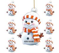 Ornamenti Natalizi Personalizzati 2025, Decorazioni Natalizie Colorate a Forma di Pupazzo di Neve, Decorazioni Natalizie Personalizzate con Nome, Regali Natalizi per la Famiglia e gli Amici