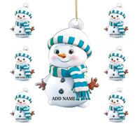 Ornamenti Natalizi Personalizzati 2025, Decorazioni Natalizie Colorate a Forma di Pupazzo di Neve, Decorazioni Natalizie Personalizzate con Nome, Regali Natalizi per la Famiglia e gli Amici