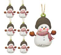 Ornamenti Natalizi Personalizzati 2025, Decorazioni Natalizie Colorate a Forma di Pupazzo di Neve, Decorazioni Natalizie Personalizzate con Nome, Regali Natalizi per la Famiglia e gli Amici
