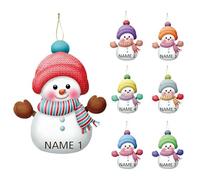 Ornamenti Natalizi Personalizzati 2025, Decorazioni Natalizie Colorate a Forma di Pupazzo di Neve, Decorazioni Natalizie Personalizzate con Nome, Regali Natalizi per la Famiglia e gli Amici
