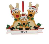Ornamenti Natalizi Personalizzati 2025, Decorazioni Natalizie con Statuette di Renne, Decorazioni Natalizie Personalizzate con Nome, Regali Decorativi per l'albero di Natale da Regalare a Genitori