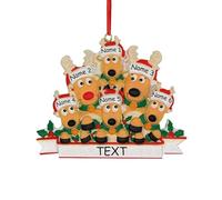 Ornamenti Natalizi Personalizzati 2025, Decorazioni Natalizie con Statuette di Renne, Decorazioni Natalizie Personalizzate con Nome, Regali Decorativi per l'albero di Natale da Regalare a Genitori