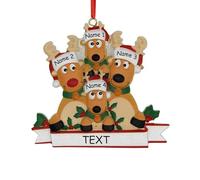 Ornamenti Natalizi Personalizzati 2025, Decorazioni Natalizie con Statuette di Renne, Decorazioni Natalizie Personalizzate con Nome, Regali Decorativi per l'albero di Natale da Regalare a Genitori