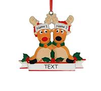 Ornamenti Natalizi Personalizzati 2025, Decorazioni Natalizie con Statuette di Renne, Decorazioni Natalizie Personalizzate con Nome, Regali Decorativi per l'albero di Natale da Regalare a Genitori