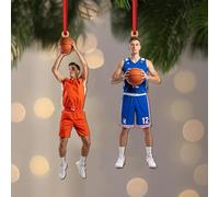 Ornamenti natalizi personalizzati, con nome giocatore di basket, in legno/acrilico, aggiungi nome, numero, nome della squadra, in legno, regali per gli amanti della palla base, regalo per figlio