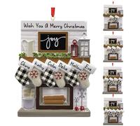 Ornamenti Natalizi Personalizzati Famiglia di 2/3/4/5/6/7/8 Ornamento Natalizio Personalizzato per Famiglia con Nomi Decorazioni Natalizie Personalizzate Gioia Ornamenti per Capodanno