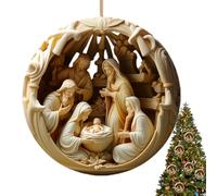 Ornamenti Natalizi Religiosi | Ciondolo A Forma Di Albero Realizzato In Acrilico 2D - Decorazioni per Albero di Natale | per la Pasqua la Finestra la Festa la Vacanza la Chiesa la Parete la