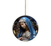 Ornamenti natalizi religiosi, religiosi cristiani, decorazione per la casa in acrilico 2D, ornamenti religiosi per albero di Natale, ornamenti cristiani creativi per auto