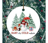 Ornamenti Natalizi Snowmn Baby It'S Cold Outside Ornamento Natalizio In Ceramica Decorazioni In Ceramica Con Cordino