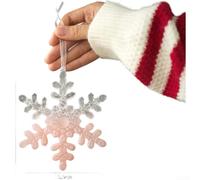 Ornamenti pendenti in plastica trasparente per albero di Natale che mostrano forme classiche europee come carrozze, fiocchi di neve e corone per eleganti decorazioni stagionali (fiocco di neve)
