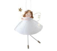 Ornamenti per albero di angelo, decorazioni natalizie invernali, design leggero da appendere, accento per le vacanze, statuette di piccoli angeli per feste, caminetti, pareti, finestre, decorazioni di