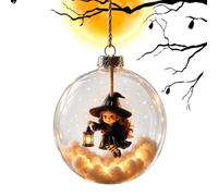 Ornamenti per albero di Halloween palla luminosa a batteria da 8 cm con palco