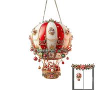 Ornamenti per albero di Natale - Ciondolo da parete in acrilico 2D con | Ornamenti da appendere a forma di albero di Natale di Babbo Natale, per porte, finestre, pareti, stanze, casa vacanze