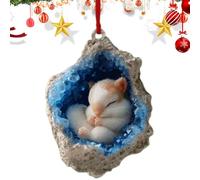 Ornamenti per albero di Natale, creature con foro da 10 cm, decorazioni animali da appendere, statuetta in acrilico 2D, decorazione per casa, giardino, finestra, esposizione stagionale,