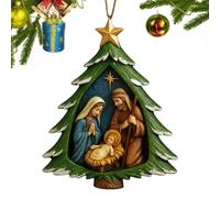 Ornamenti Per Albero Di Natale - Decorazioni Per Albero Di Natale - Ciondolo Del Presepe Cristiano - For Credenti Casa Parete Ghirlande Giardino Cortile Esterno Auto Feste