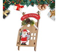 Ornamenti per albero di Natale, statuetta da appendere | Ornamenti natalizi in legno, per feste, casa, cucina, giardino, patio, parete