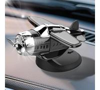 Ornamenti per auto a forma di aeroplano ad energia solare, cruscotto auto alla deriva ornamento rotante per aeroplano, console centrale interna per auto attivate dal movimento, accessori rotanti per