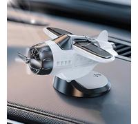 Ornamenti per auto a forma di aeroplano ad energia solare, cruscotto auto alla deriva ornamento rotante per aeroplano, console centrale interna per auto attivate dal movimento, accessori rotanti per