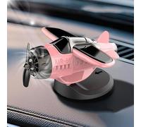 Ornamenti per auto a forma di aeroplano ad energia solare, cruscotto auto alla deriva ornamento rotante per aeroplano, console centrale interna per auto attivate dal movimento, accessori rotanti per