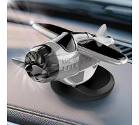 Ornamenti per auto a forma di aeroplano ad energia solare, cruscotto auto alla deriva ornamento rotante per aeroplano, console centrale interna per auto attivate dal movimento, accessori rotanti per