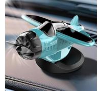 Ornamenti per auto a forma di aeroplano ad energia solare, cruscotto auto alla deriva ornamento rotante per aeroplano, console centrale interna per auto attivate dal movimento, accessori rotanti per
