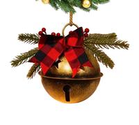Ornamenti per campane di Natale - Ornamento per campane di albero di Natale, campane con fiocco, bacche artificiali da appendere, grandi campane per albero per la parete delle scale, camera da letto