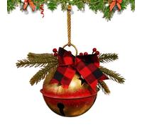 Ornamenti per campane di Natale - Ornamento per campane di albero di Natale, campane con fiocco, bacche artificiali da appendere, grandi campane per albero per la parete delle scale, camera da letto