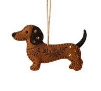 Ornamenti Per Cani In Feltro - Ornamento Bassotto Ricamato A Mano, Decorazioni Per Animali Natalizi, Decorazioni Per Albero Di Natale Artigianali In Feltro Per | Camera Da Letto Balconi Porte Muro Gia