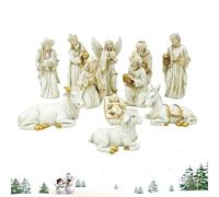 Ornamenti per Festività Del Portico - Figure Di Natività Infrangibile, Set Di Decorazioni Di Nascita Di Jesus, Esposizione Da Tavolo Da Vacanza Al Coperto, Decorazione Di Ornamenti Religiosi per