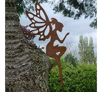 Ornamenti per giardini fati all'aperto, elfo di ferro Ornamenti fata da fata retrò da giardino da giardino per un regalos di recinzione degli alberi