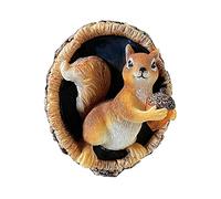 Ornamenti per il viso dell'albero da giardino Statua di scoiattolo all'aperto Decorazione della parete di casa Tree Hugger Scultura ornamenti per il viso da giardino, scultura da parete, ornamento di