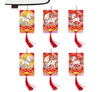 Ornamenti per ilCapodanno cinese,6- ilset da 6 pezzi di decorazioni per ilCapodanno cinese in diversi design fornisce transizioni senza soluzione di continuità tra le stanze per una decorazione arm